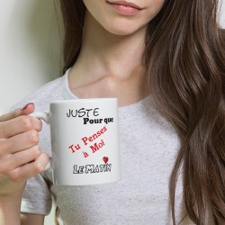 Tasse d'amour pense à moi le matin