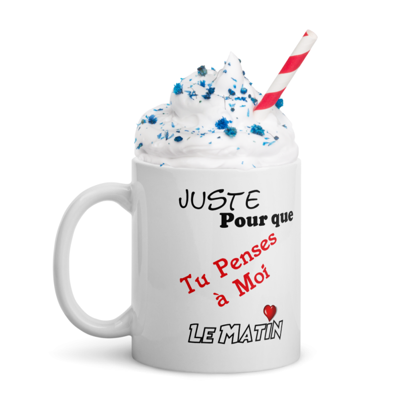 Tasse d'amour pense à moi le matin