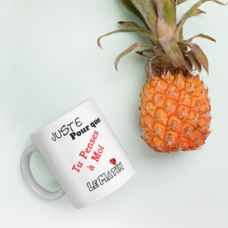 Tasse d'amour pense à moi le matin