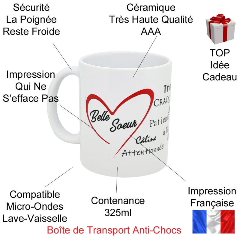 Mug Belle soeur pour lui dire je t'aime