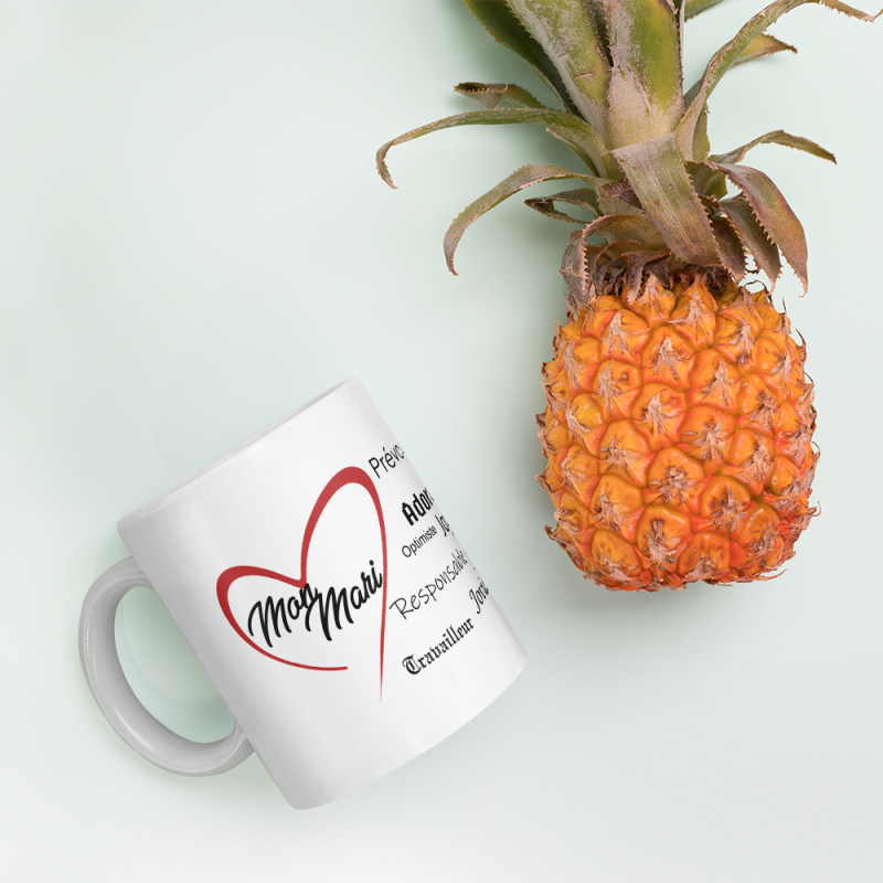 Mug cadeau mon mari avec coeur