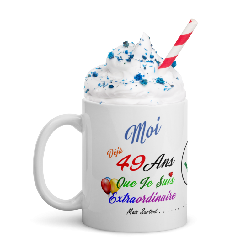 Tasse anniversaire 49 ans humour cadeau original mug à offrir