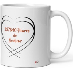 Mug noces d’ambre personnalisation 34 ans mariage
