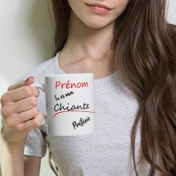 Mug prénom drôle personnalisable chiante préférée