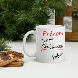 Mug prénom drôle personnalisable chiante préférée