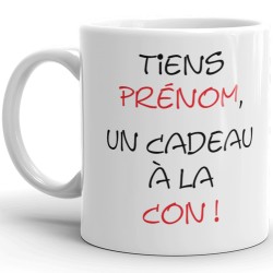 Mug prénom cadeau con drôle personnalisable humour