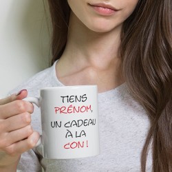 Mug prénom cadeau con drôle personnalisable humour