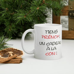 Mug prénom cadeau con drôle personnalisable humour