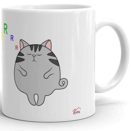 Mug humour prénom personnalisable ronflement chat