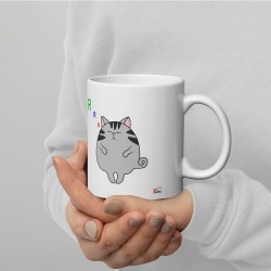 Mug humour prénom personnalisable ronflement chat
