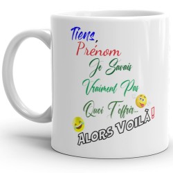 Tasse drôle personnalisable prénom cadeau pas cher