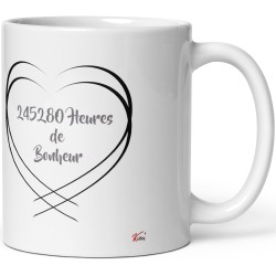 Mug personnalisé 28 ans de mariage noces de nickel