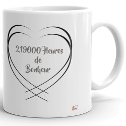 Tasse noces d’argent 25 ans mariage personnalisable
