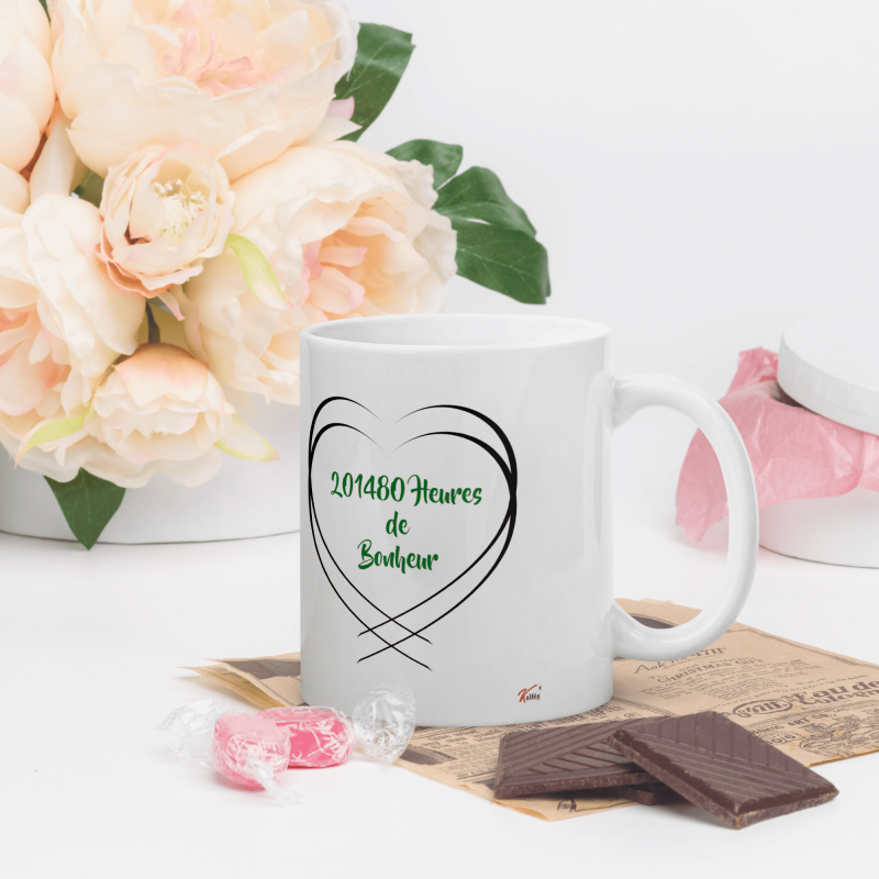 Tasse mariage 23 ans noces de béryl personnalisable