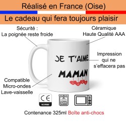 Mug Je t’aime maman tasse cadeau originale