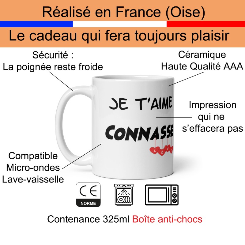 Mug Je t’aime connasse tasse humour originale