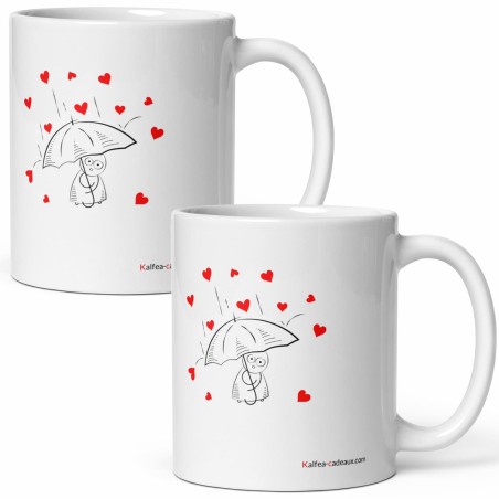 Duo mugs Je t’aime mamie et papi tasse cadeau