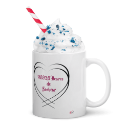 Mug personnalisé noces de rose 17 ans mariage pas cher