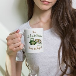 Mug noces de muguet 13 ans mariage personnalisable