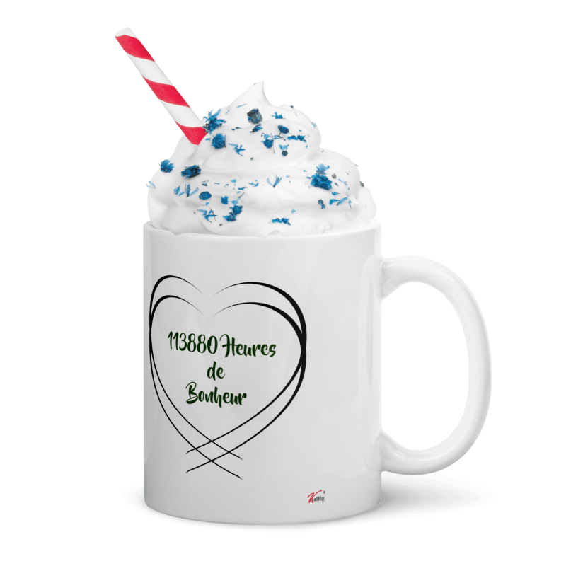Mug noces de muguet 13 ans mariage personnalisable