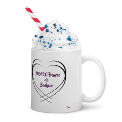 Mug 12 ans mariage noces de soie personnalisé
