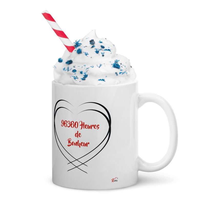 Tasse 11 ans mariage noces de corail personnalisée