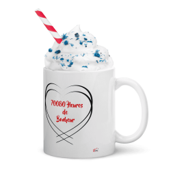 Mug noces de coquelicot 8 ans mariage personnalisé