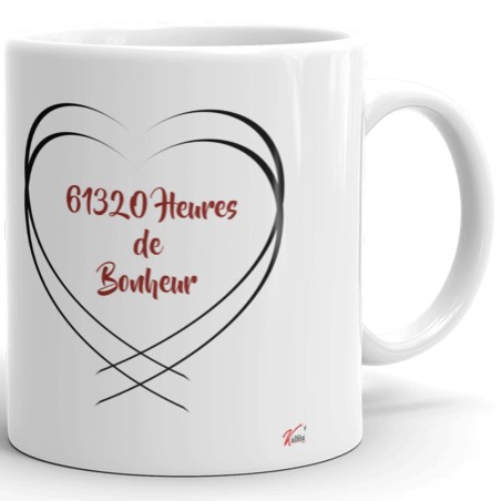 Mug noces de laine 7 ans mariage personnalisé