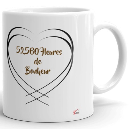 Mug noces de chypre 6 ans mariage personnalisé