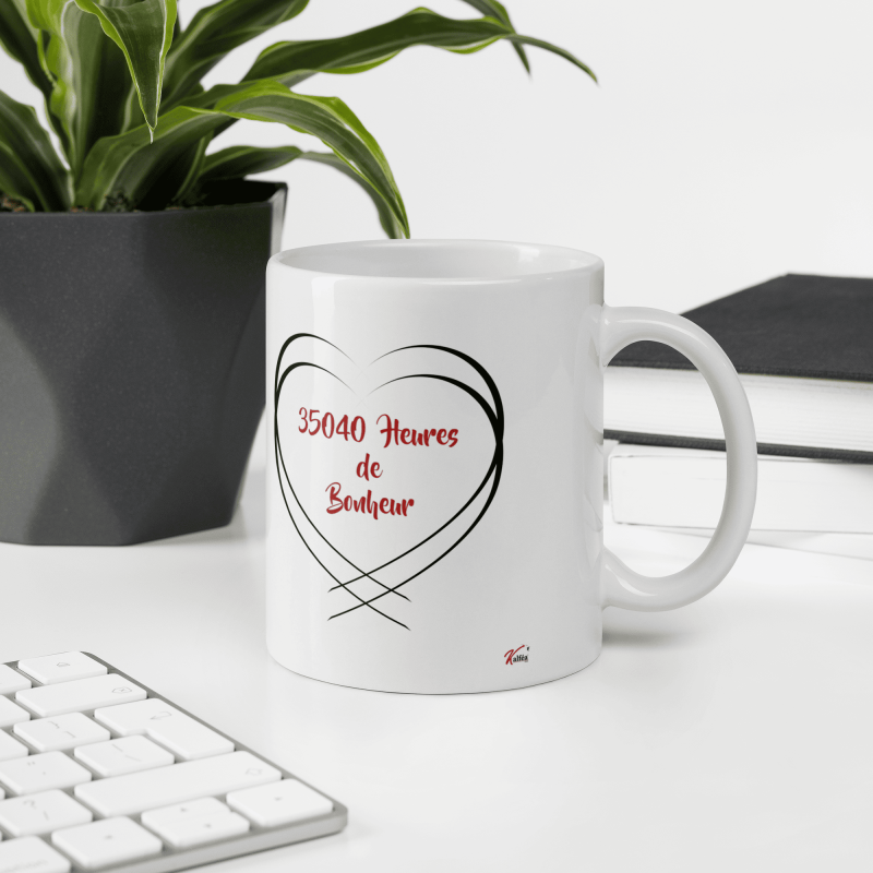 Tasse 4 ans mariage noces de cire personnalisée