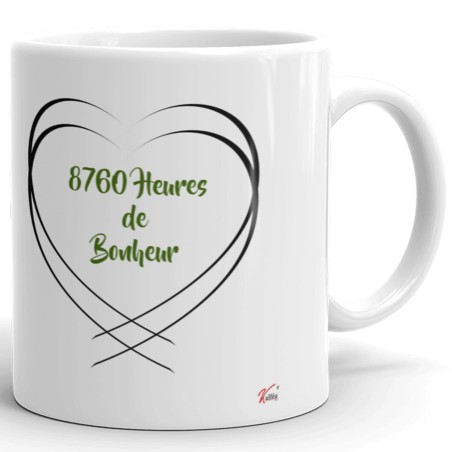Mug noces de coton 1 an mariage personnalisé cadeau