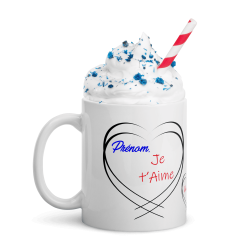 Mug amour personnalisable je t’aime tasse cadeau unique