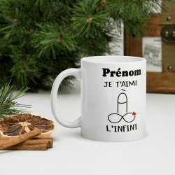 Mug je t’aime personnalisé symbole infini tasse amour