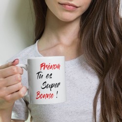 Mug personnalisé tu es super bonne humour amoureux