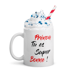 Mug personnalisé tu es super bonne humour amoureux