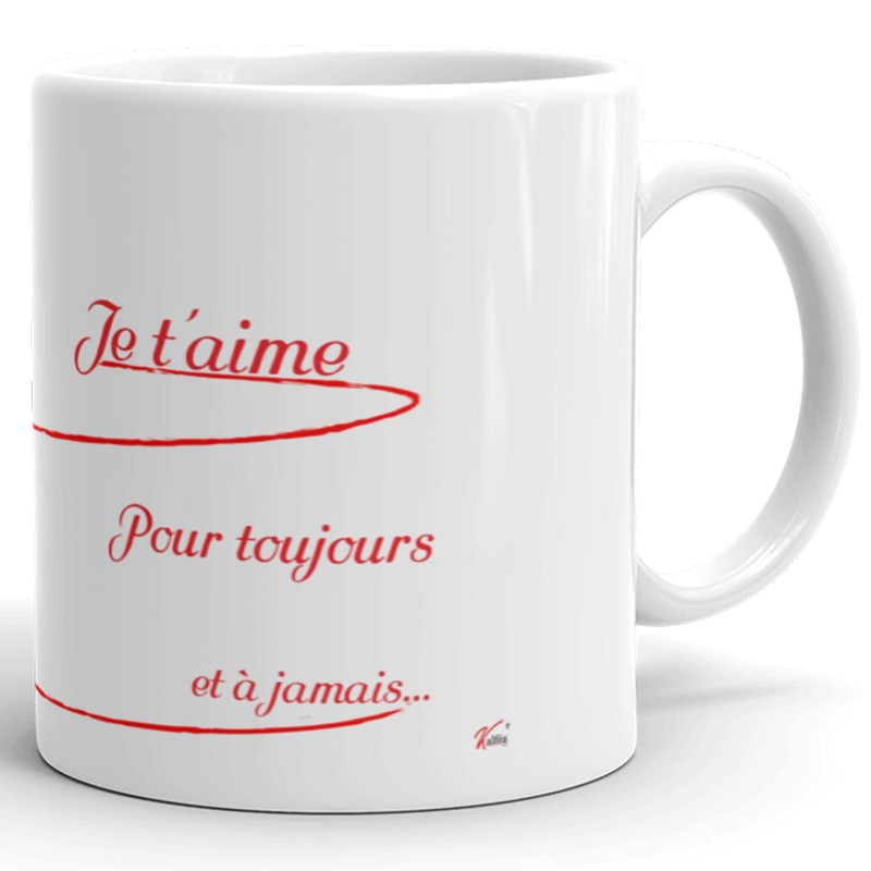 Mug personnalisé dernier tout je t’aime amour cadeau