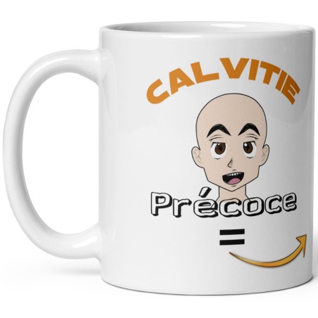 Mug humoristique calvitie précoce zizi féroce drôle
