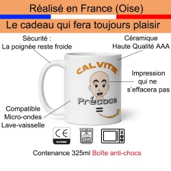 Mug humoristique calvitie précoce zizi féroce drôle