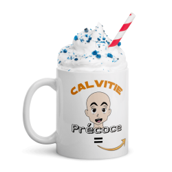 Mug humoristique calvitie précoce zizi féroce drôle