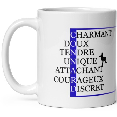 Mug personnalisé romantique drôle mots croisés connard cadeau