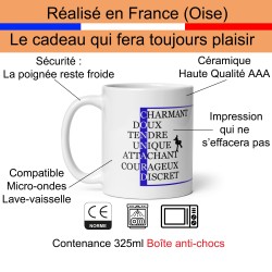Mug personnalisé romantique drôle mots croisés connard cadeau