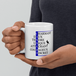 Mug personnalisé romantique drôle mots croisés connard cadeau