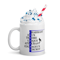 Mug personnalisé romantique drôle mots croisés connard cadeau