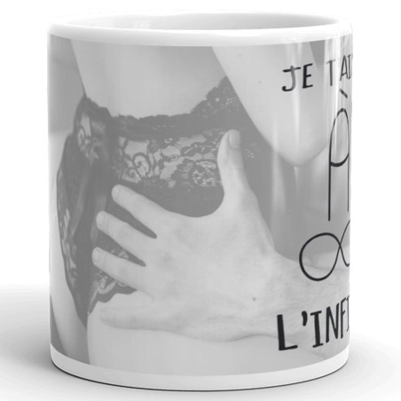 Mug personnalisé je t’aime à l’infini romantique et coquin amour