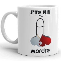 Mug personnalisé humoristique coquin j’te kiff à mordre cadeau