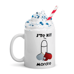 Mug personnalisé humoristique coquin j’te kiff à mordre cadeau