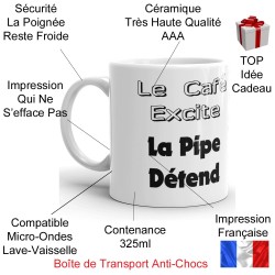 Tasse personnalisée drôle coquin café excite pipe détend cadeau