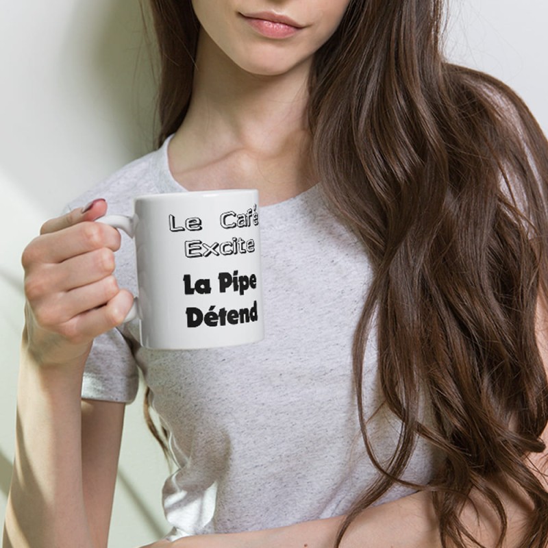 Tasse personnalisée drôle coquin café excite pipe détend cadeau