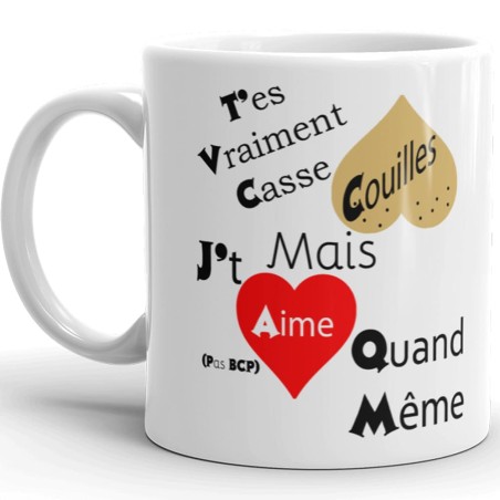 Mug personnalisé humoristique sexy casse couilles cadeau couple