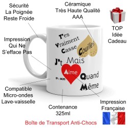 Mug personnalisé humoristique sexy casse couilles cadeau couple